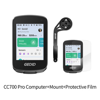GEOID CC700/PRO Bike Computer - Wireless Color Screen Cycling Speedometer with ANT+, WiFi, IPX7 Waterproof & Odometer