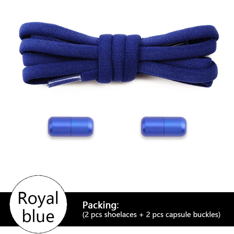 New Colorful Elastic No-Tie Shoelaces – Round Sneakers Laces for Kids & Adults