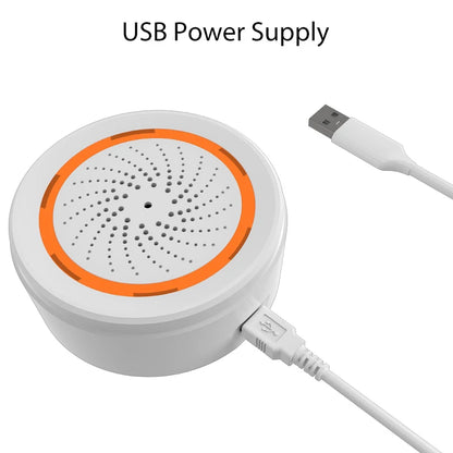 ONENUO Tuya Zigbee Smart Siren Alarm - Home Security Strobe Alert with USB Power & Built-In Battery