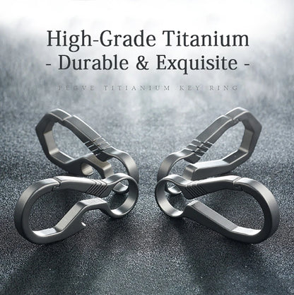 Titanium Key Chain - Lightweight Men’s EDC Quickdraw Carabiner Buckle Key Ring Outdoor Tool