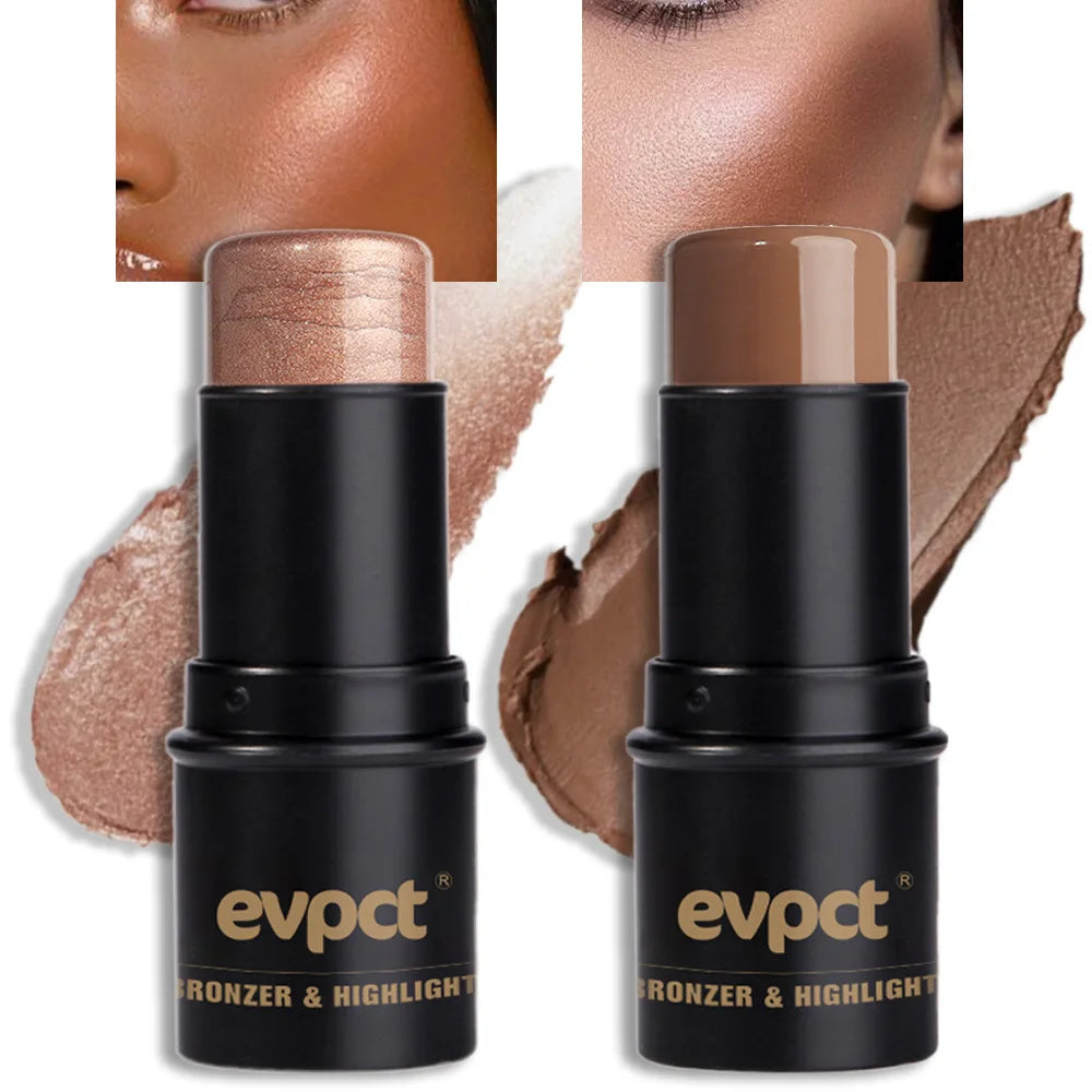 Highlighting & Bronzer Stick - Face Brightening Blusher, Rouge Concealer Pen, Long-Lasting Corrector & Nose Contouring Cosmetics