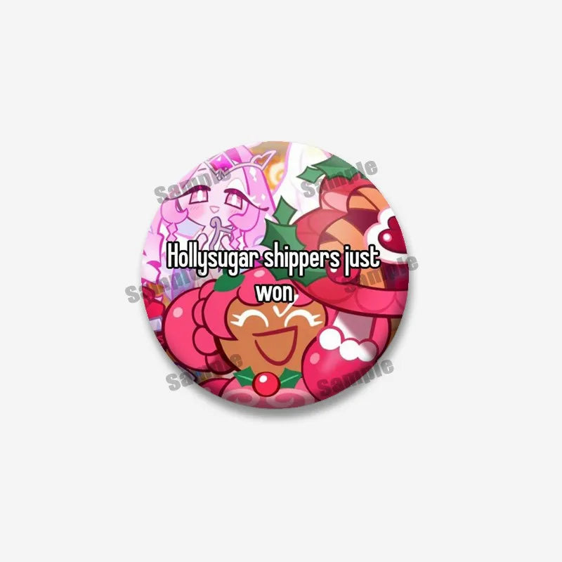 Cookie Run Kingdom Meringue & Jellyfish Enamel Badge – Round Brooch for Backpack, Jewelry Pin & Party Gift