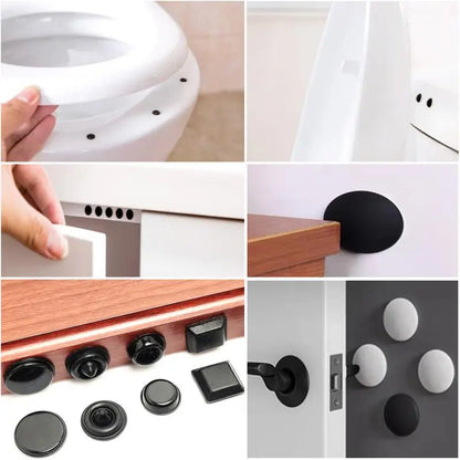 18–100PCS Self-Adhesive Silicone Door Stops – Cabinet Bumpers & Rubber Cushion Pads for Furniture Protection