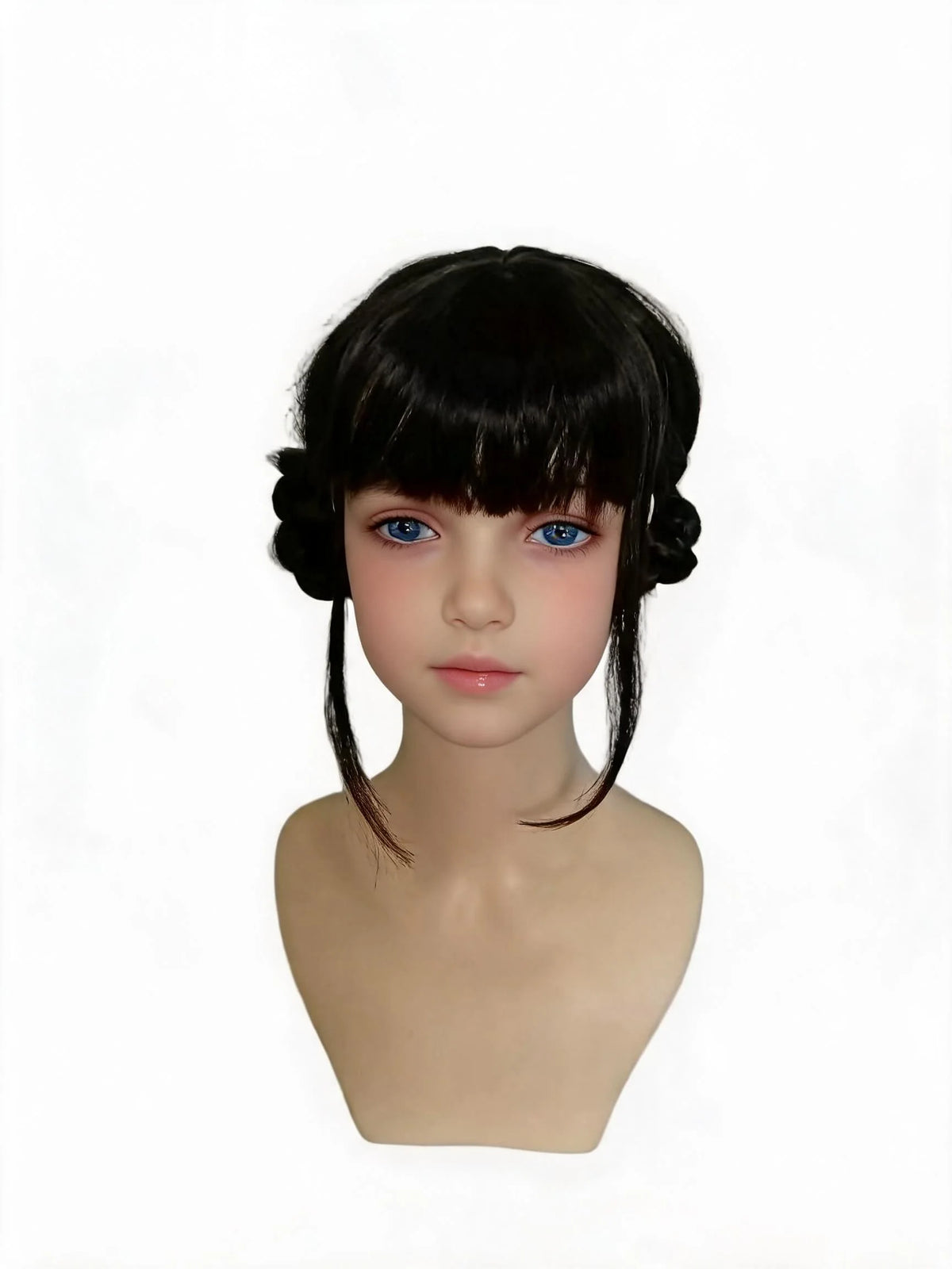 Purple Long Braided Wig - Side Ponytail Kids Girls Wig for Halloween, Anime Cosplay & Parties