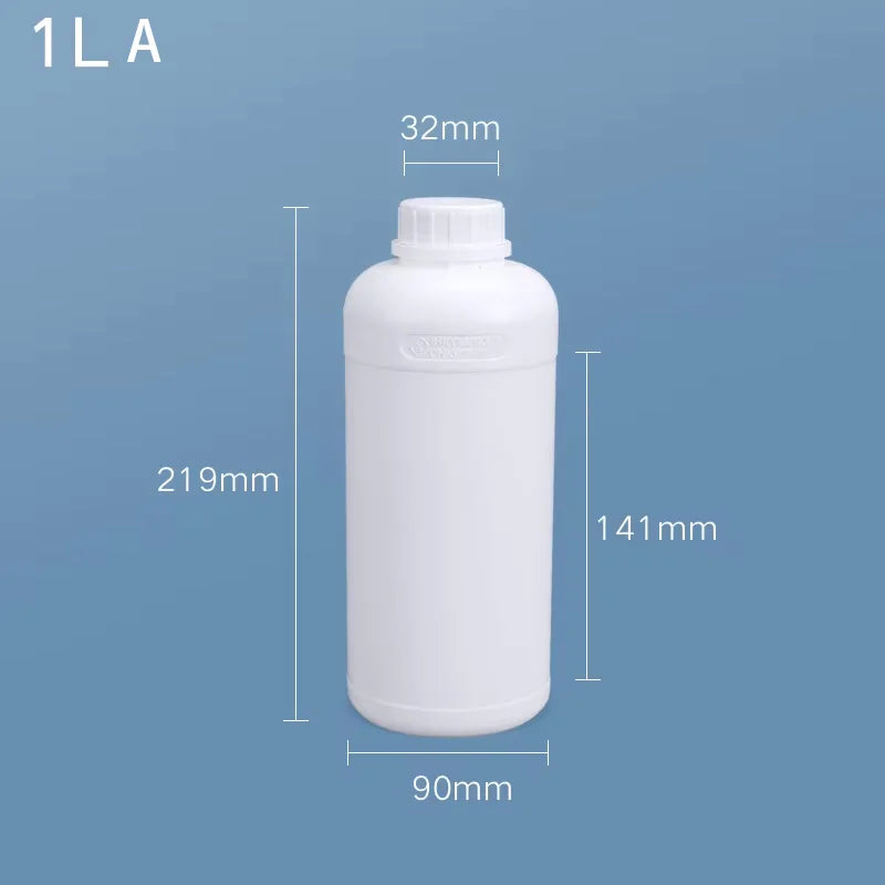 Empty Fluorinated Plastic Bottle with Tamper-Evident Cap — Leakproof Refillable Liquid Container 50ml-1000ml