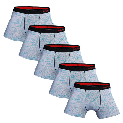 5-Pack Men's Cotton Boxer Briefs, 2023 Luxury Underwear Set, Breathable Gym Shorts & Underpants for Homme
