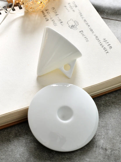 Hand-Brewed Bone China Coffee Cups & Saucers Set: Espresso Share Ins Style with Spoon - Exquisite High-Value Small Cup