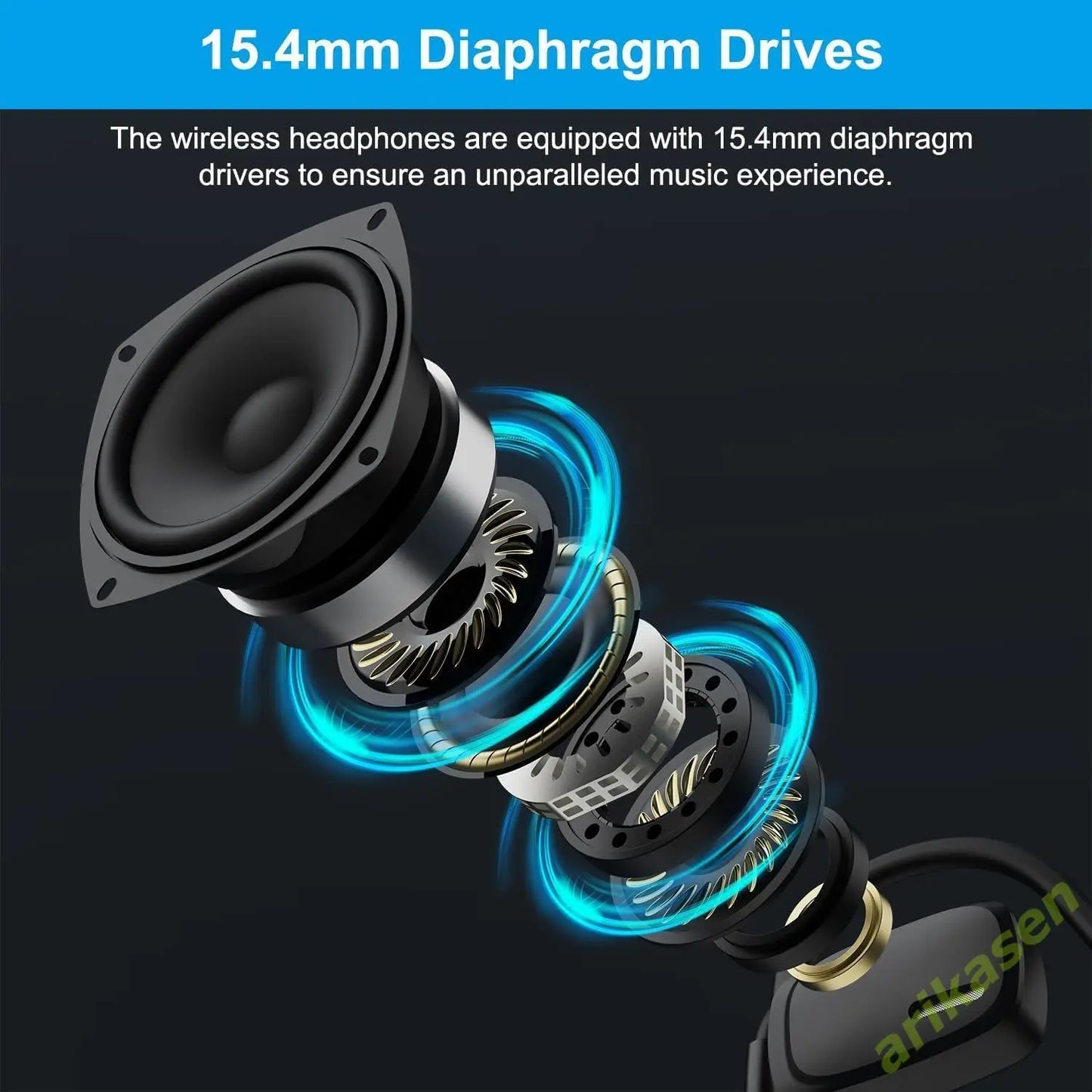 Bluetooth Headset with Microphone Boom – Noise Cancelling Open-Ear Wireless Headphones with Mute Button for Driving & Gym