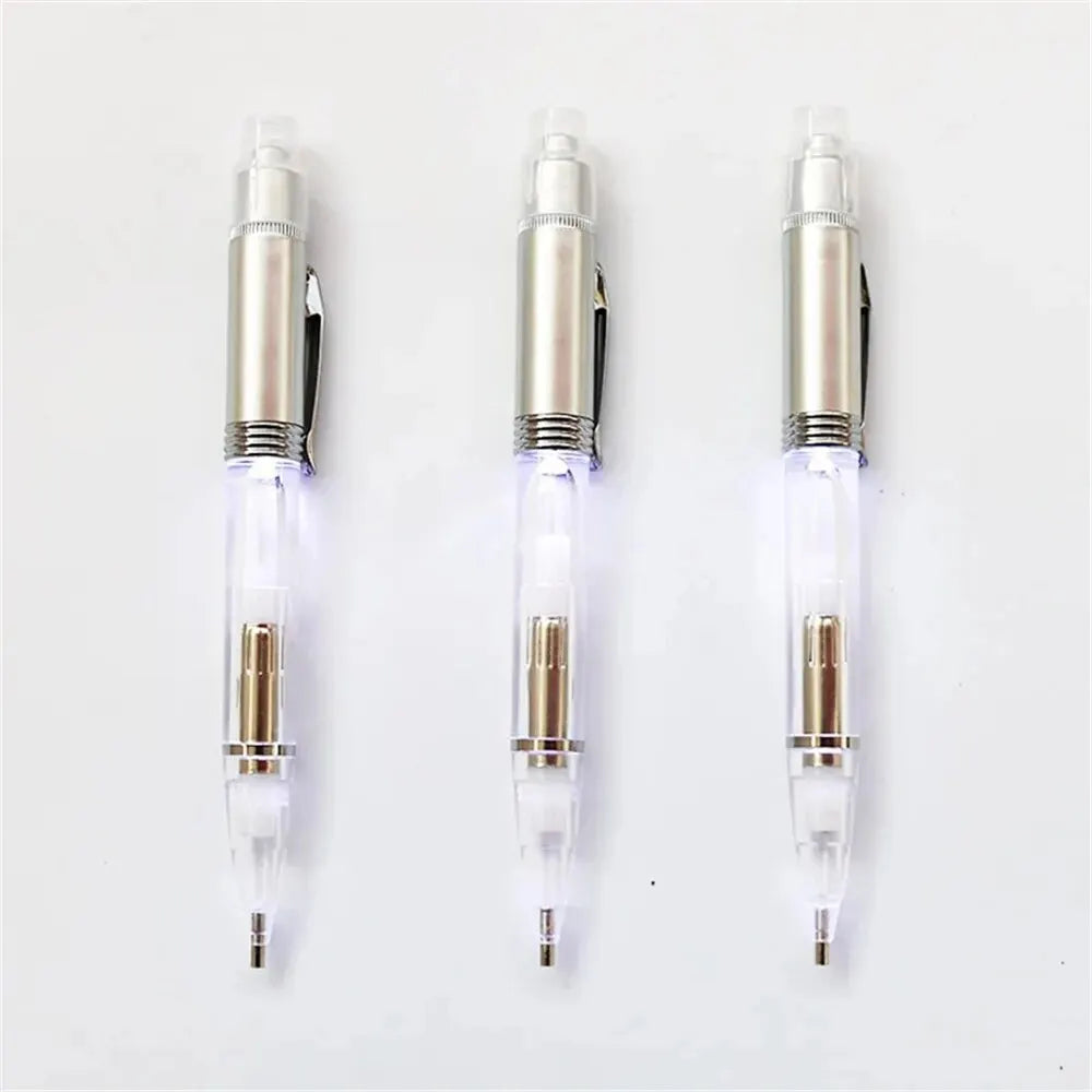 LED DIY Diamond Painting Pen with Light – Illuminated Drill Art Pen Applicator, Bead Lighting Tool & Accessories