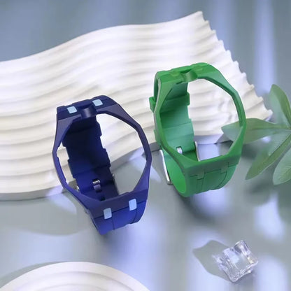 2-in-1 Swatch x AP Royal Pop Watch Conversion Kit - PC Case and Silicone Strap for Pocket-to-Wristwatch Modification