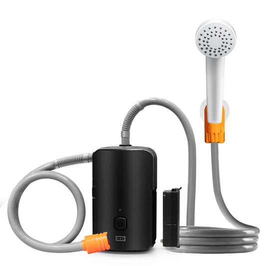 2023 Portable Electric Camping Shower – 4400mAh USB Rechargeable, 2 Flow Modes with Battery Display, 8.2ft Hose