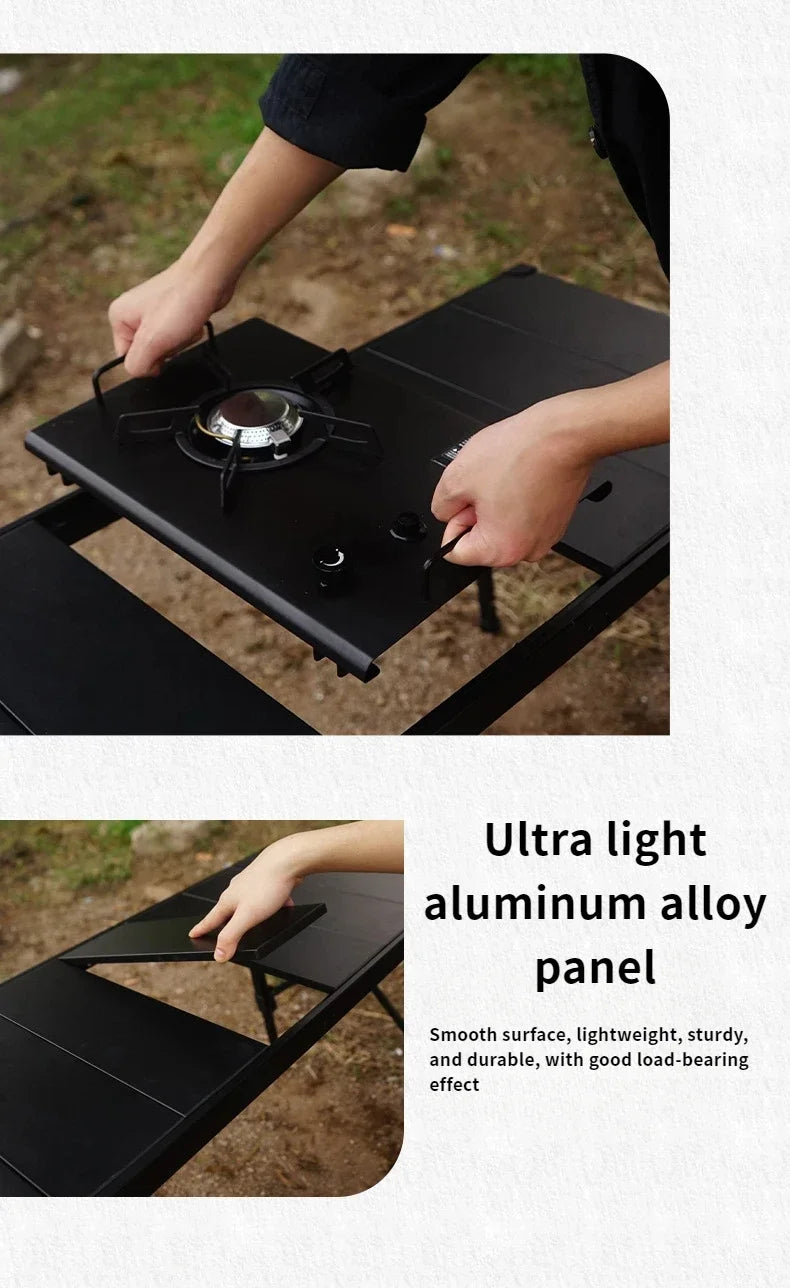 Newest Folding IGT Table – Lightweight Portable Roll-Up Table with Adjustable Legs for BBQ, Desktop Burner & Backpacking
