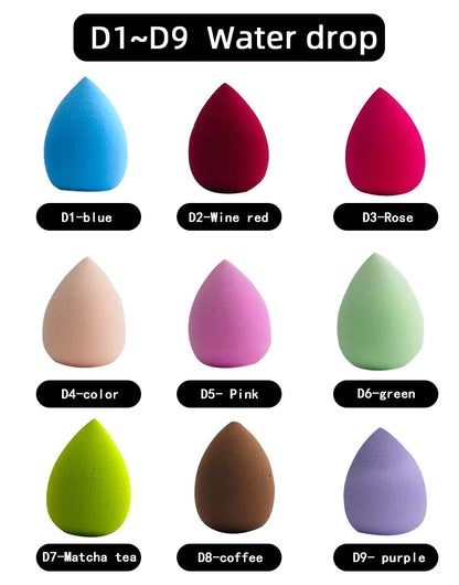 Women's Cosmetic Powder Puff — Water Drop Shaped Makeup Sponge for Smooth Foundation Blending & Beauty Application
