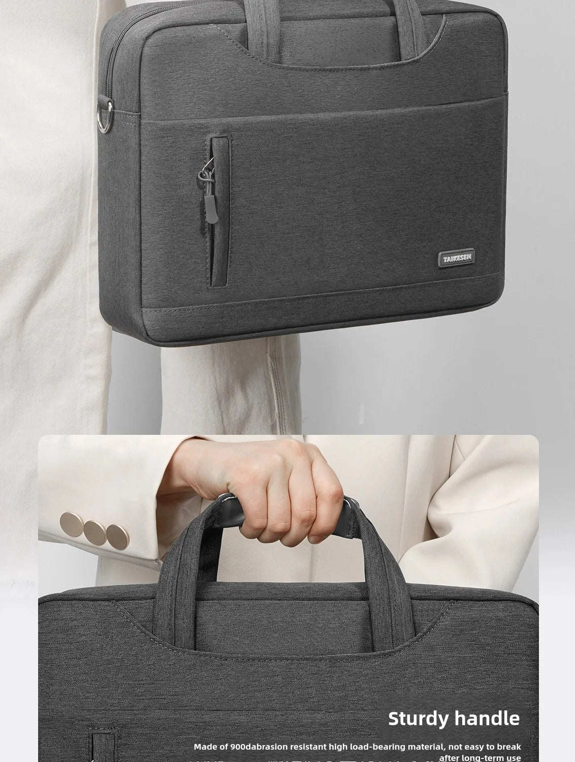 Business Laptop Bag Case - Shoulder Tote Briefcase for 13, 15, 17 Inch MacBook, HP, Huawei, Asus, Dell - Handbag Style