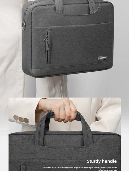 Business Laptop Bag Case - Shoulder Tote Briefcase for 13, 15, 17 Inch MacBook, HP, Huawei, Asus, Dell - Handbag Style
