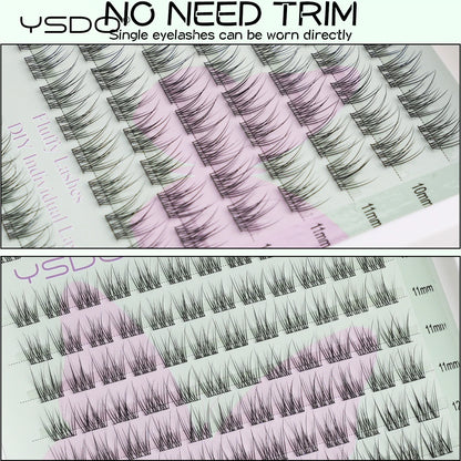 YSDO Premade Volume Fans Eyelash Extensions – 10/14 Rows Natural Mink Individual Cluster Lashes for Makeup