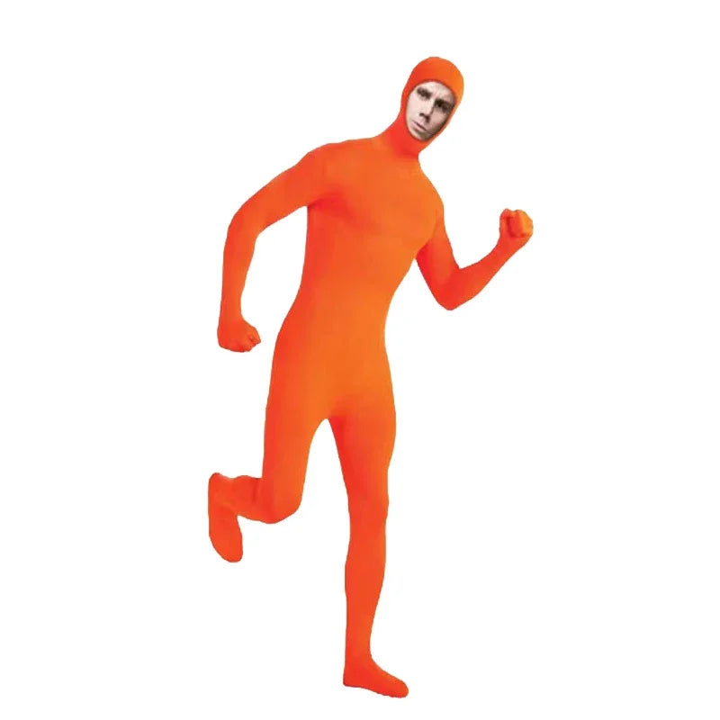 24PCS Zentai Invisible Jumpsuits – Skin-Tight Spandex Bodysuit Cosplay Costume for Halloween, Carnival & Stretch Full-Body Wear