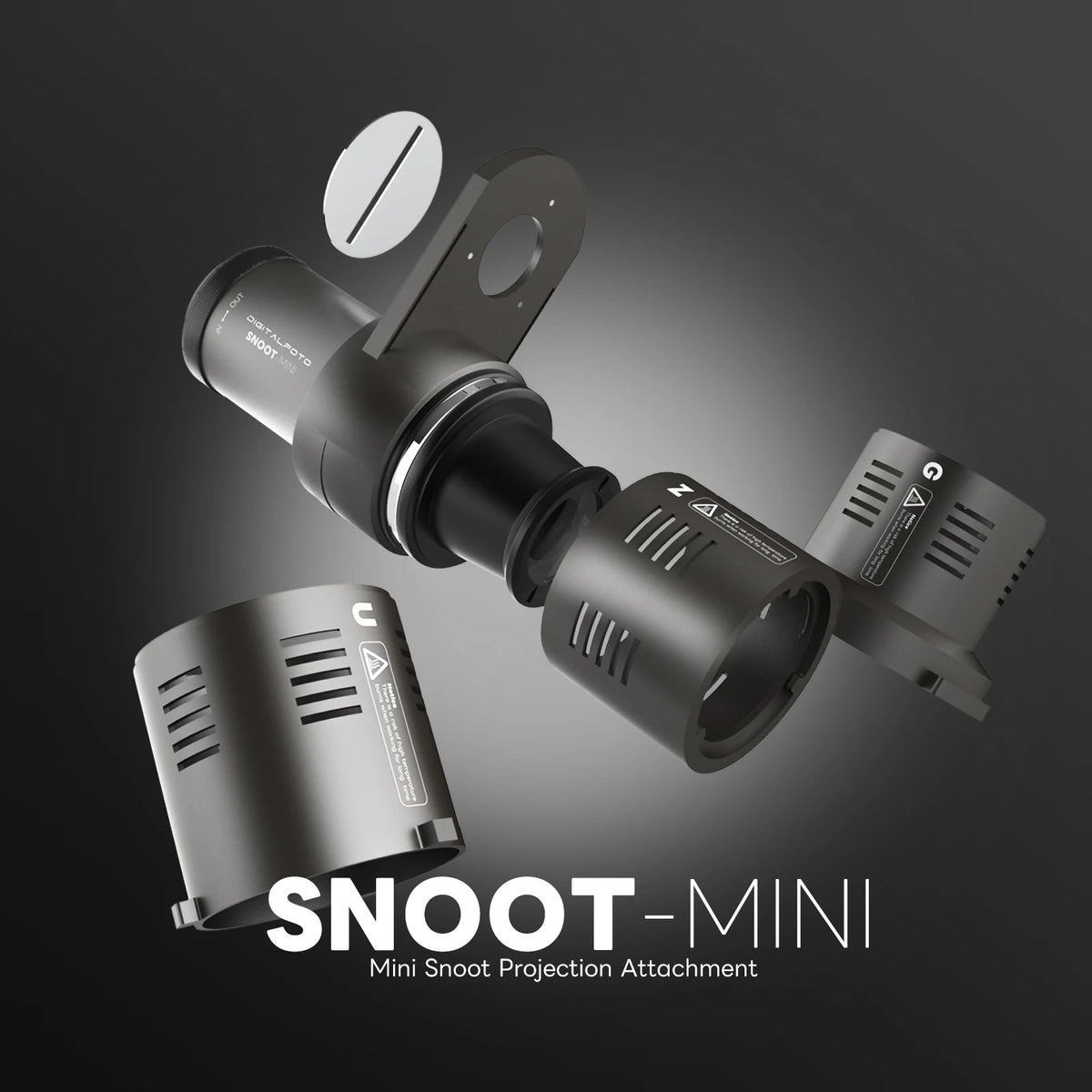 Mini Snoot Projection Attachment - Compatible with Zhiyun, Ulanzi & Godox Mounts