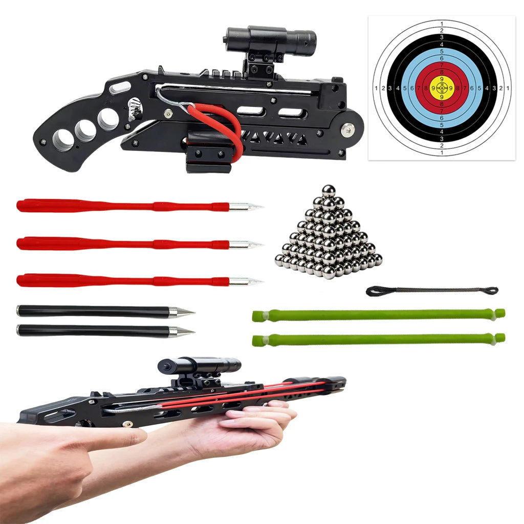 Foldable Slingshot Set - High Precision Outdoor Training Slingshot with Compact Folding Design for Target Practice & Archery