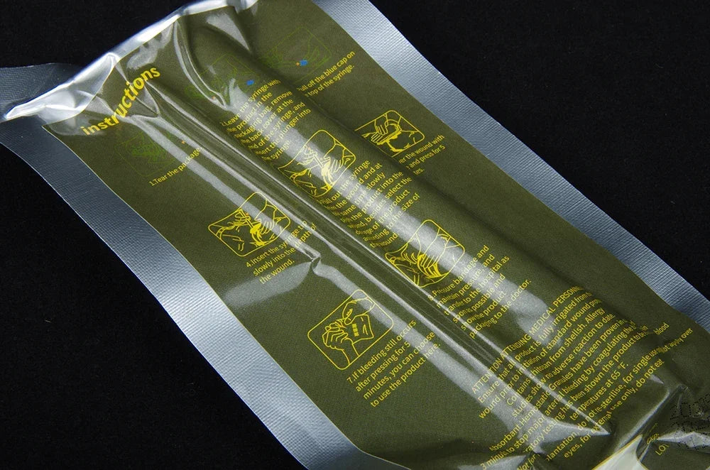 6g Chitosan Powder Applicator — Fast Hemostatic Granule Bandage for Tactical Emergency, Medical Care & Survival Kit