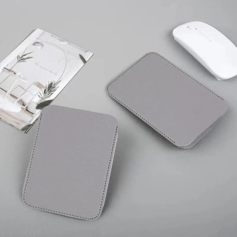 Wireless Mouse Storage Bag - PU Leather Anti-Scratch Protective Sleeve & Small Item Organizer Pouch