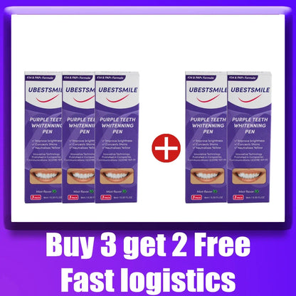 Purple Teeth Whitening Pen - Stain Removal Toothpaste Treatment for a Brighter Smile & Fresh Oral Care
