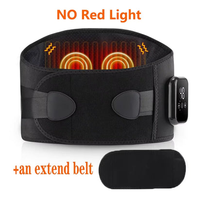 Cordless Heated Waist Belt Massager – Lumbar Support with Vibration Massage for Lower Back Pain Relief