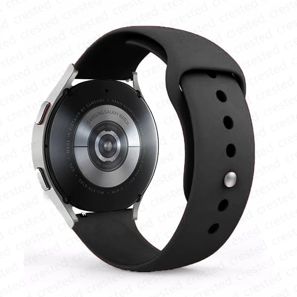 20mm/22mm Silicone Watch Strap – Compatible with Samsung Galaxy Watch 7/6/4 Classic, 5 Pro, 3, Active 2, Gear S3 & Huawei GT 2e/3/4 Bands