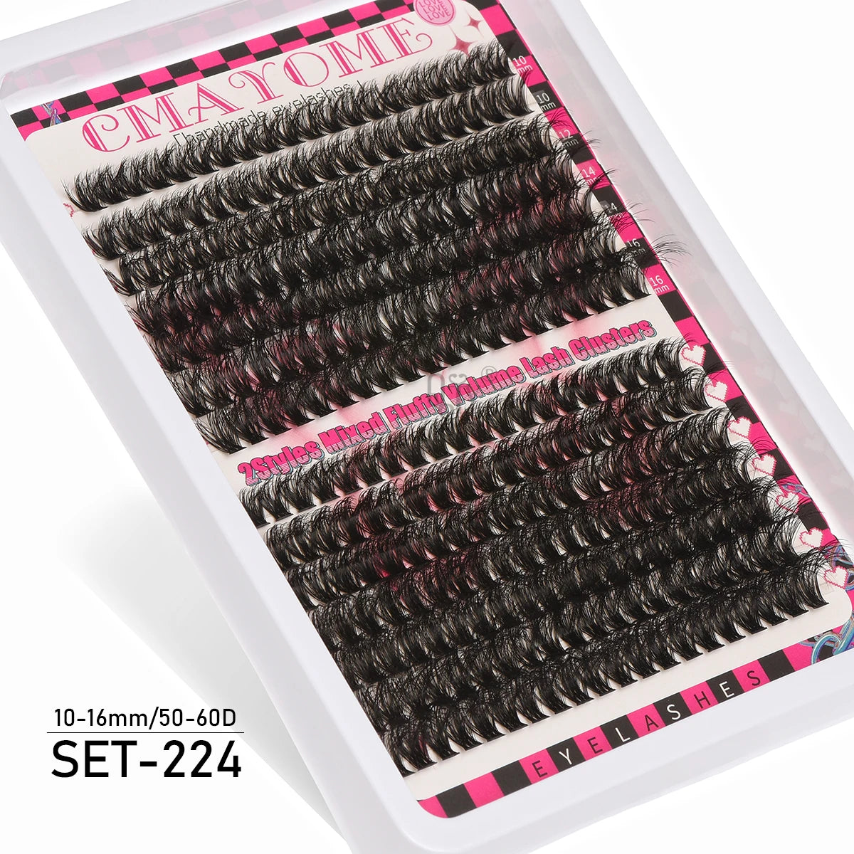 Individual Cluster Lashes – 20-100D Natural Look DIY Eyelash Extensions, 280pcs Mixed Tray Volume Lashes