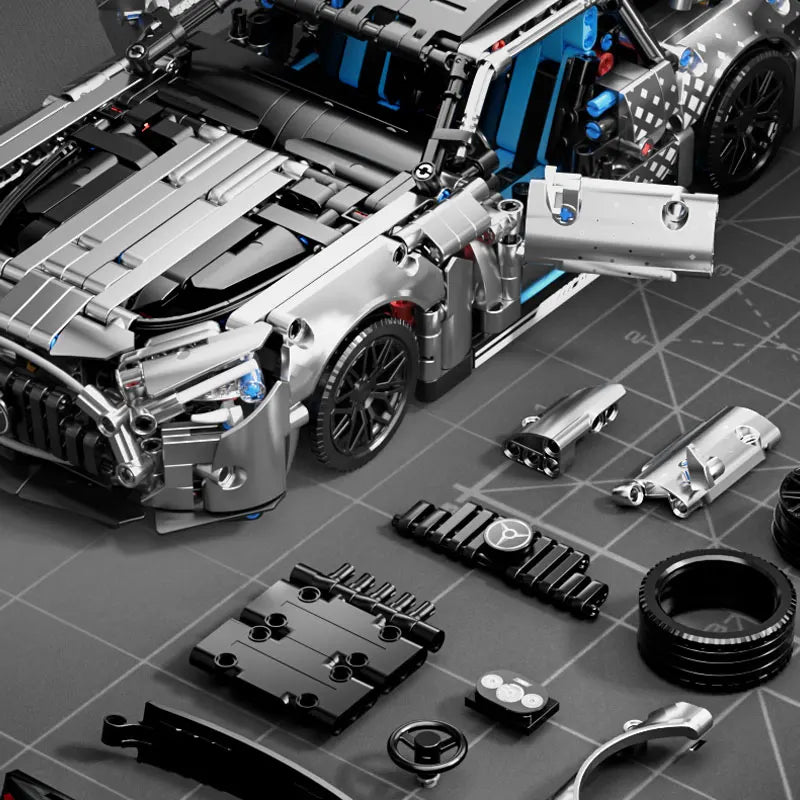 1310PCS Racing Car Building Blocks Set – 1:14 Scale Sports Vehicle Model Kit, Creative DIY Mechanical Bricks Toy for Adults & Boys Birthday Gift