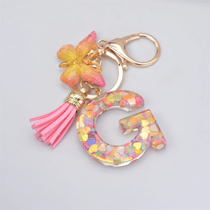 A-Z Letter Metal Keychain - Personalized Initial Car Key Ring & Name Gift