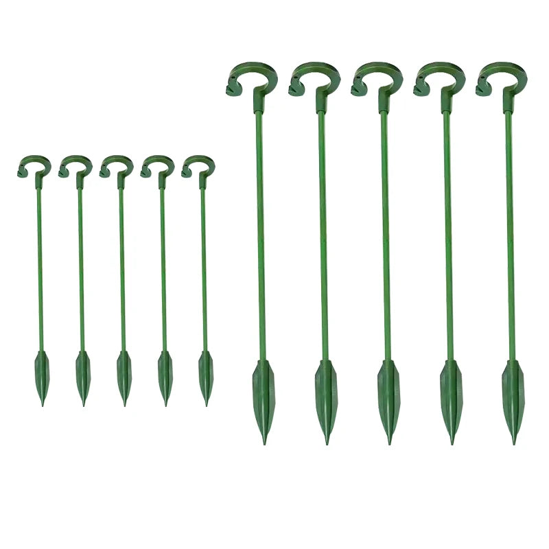 Reusable Plastic Plant Supports - Flower & Vegetable Fixing Brackets for Garden Stems (2/5/10 PCS)