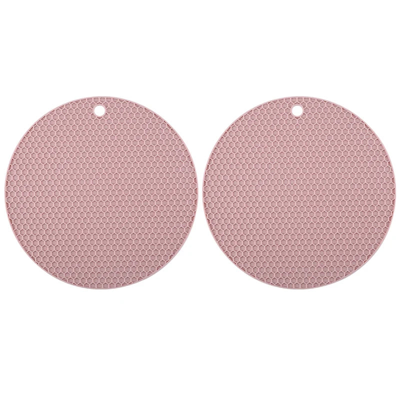 2/4 PCS Multifunction Heat Resistant Silicone Mats – Nonslip Drink Coasters, Pot Holders & Kitchen Placemats