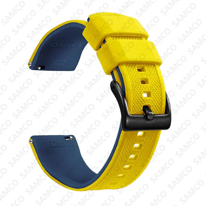 Premium Silicone Watch Band - Quick Release Rubber Replacement Strap for 18mm 20mm 22mm Watches