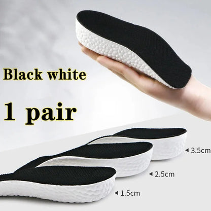 Arch Support Height Increase Insoles — Orthopedic Breathable Memory Foam Half Pads with 7-Point Lift for Flat Feet Support