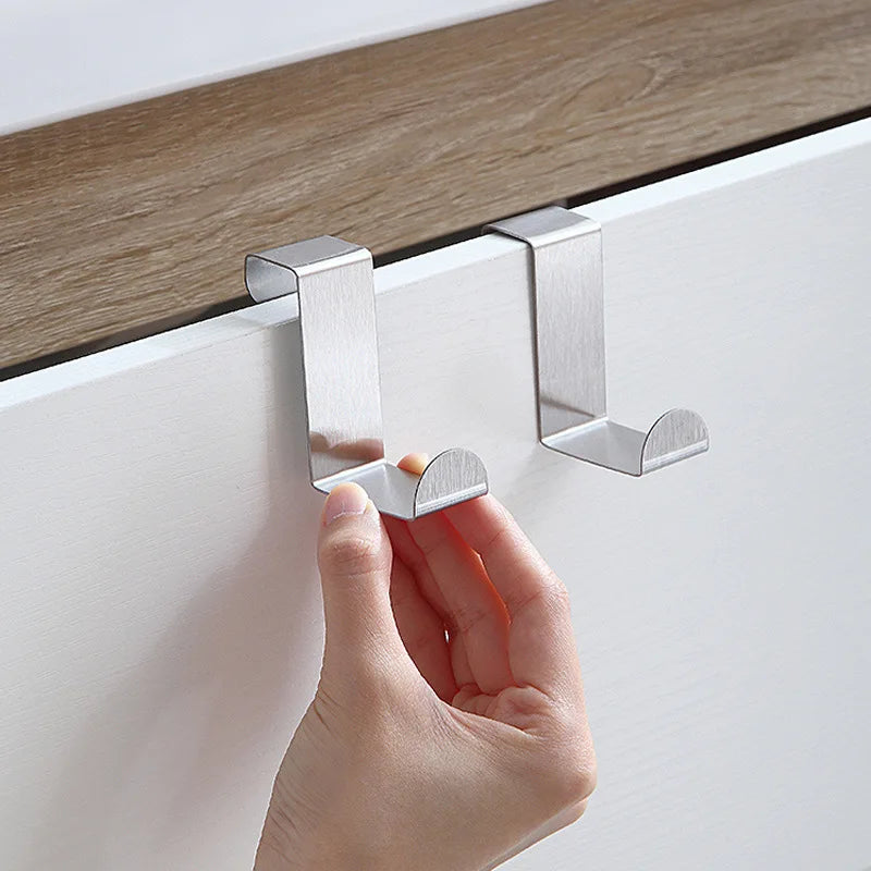 Hang with Ease: Z-Shaped Stainless Steel Door Hook – Your Stylish Organizer Tool for Bathroom Cabinets and Beyond