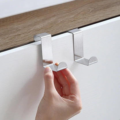 Hang with Ease: Z-Shaped Stainless Steel Door Hook – Your Stylish Organizer Tool for Bathroom Cabinets and Beyond