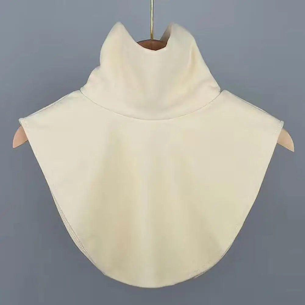 Women's Detachable High-Neck Collar - Soft Elastic Jersey False Collar and Neck Warmer in Solid Colors