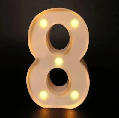 Luminous Alphabet & Number LED Night Light – Decorative Letter Lamp for Home, Wedding, Birthday & Party Decor
