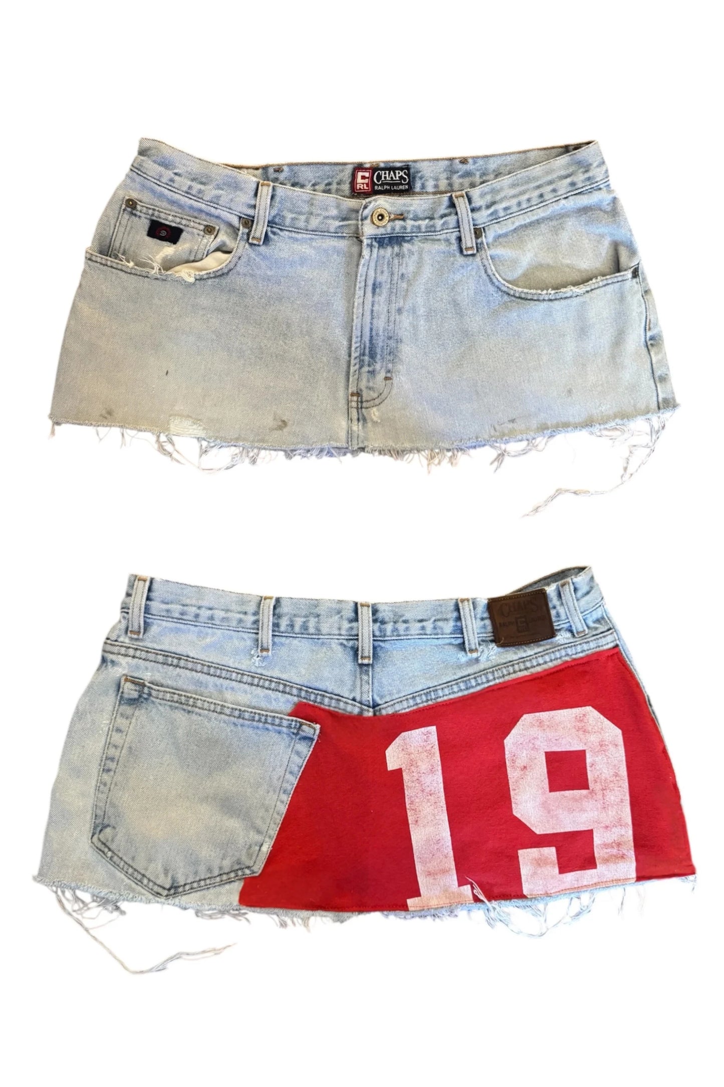 Harajuku Y2K Blue Denim Mini Skirt – Gothic High Waist Loose Fit Streetwear Retro Skirt for Women