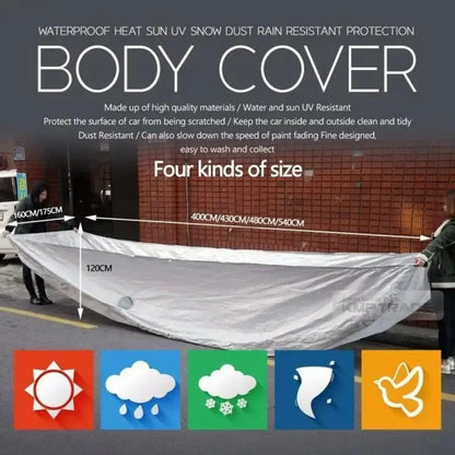 Universal Car Covers – Outdoor Sunscreen with UV Protection, Dustproof, and Scratch-Resistant for Heat Protection