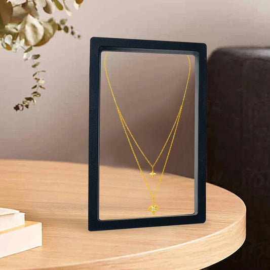 3D Acrylic Floating Frame Display Stand for Coins, Medals & Jewelry – Creative Showcase Holder