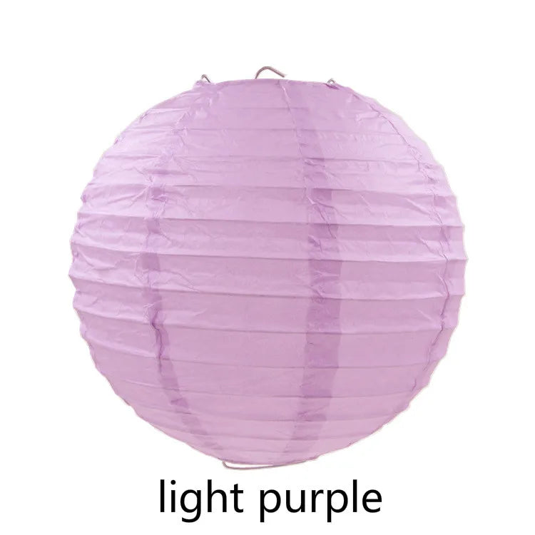 Round Paper Lantern Hanging Ball Decor for Wedding & Birthday Party, DIY Lampion Craft Supplies in White, Red & Blue