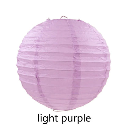 Round Paper Lantern Hanging Ball Decor for Wedding & Birthday Party, DIY Lampion Craft Supplies in White, Red & Blue