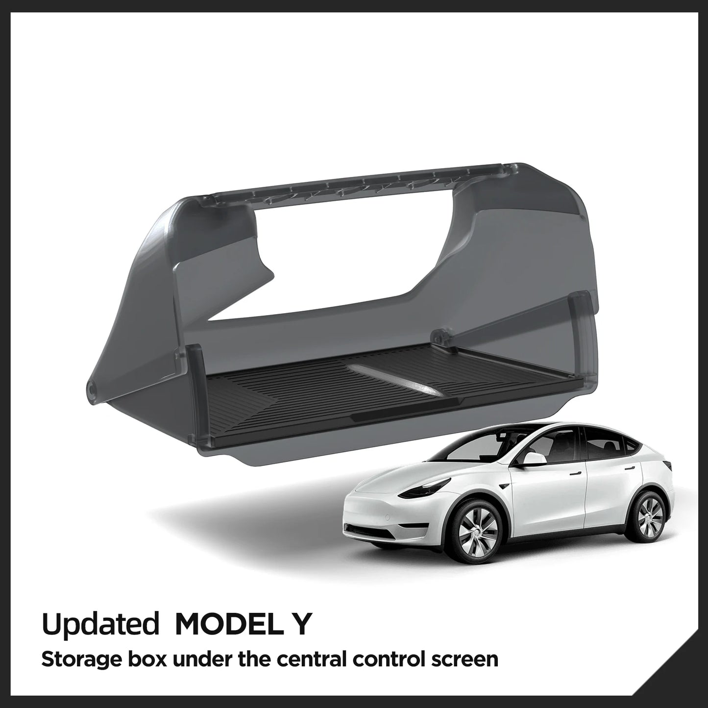 Tesla Model Y 2024 Car Storage Box – Hidden Organizer Tray Under Central Control Screen, Fits Model 3 2021-2022