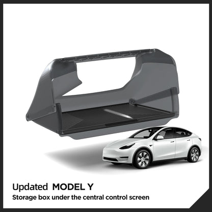 Tesla Model Y 2024 Car Storage Box – Hidden Organizer Tray Under Central Control Screen, Fits Model 3 2021-2022