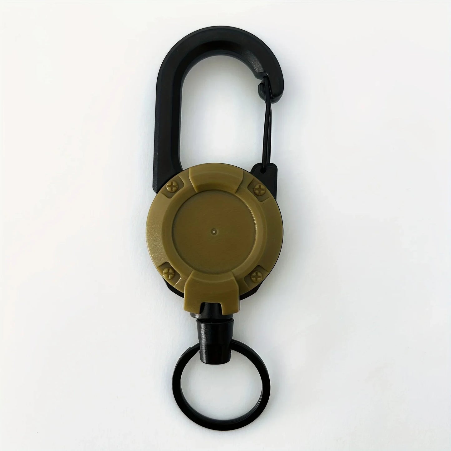 1/2/4PCS Retractable Keychain Badge Reel – Heavy Duty Extendable Holder with Carabiner for Men’s Outdoor Bags