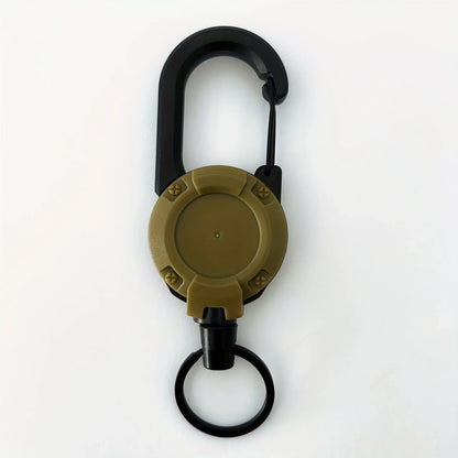 1/2/4PCS Retractable Keychain Badge Reel – Heavy Duty Extendable Holder with Carabiner for Men’s Outdoor Bags