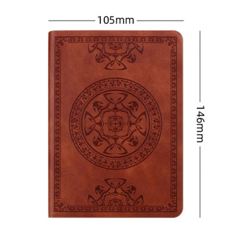 2025 New Portable Vintage Leather Notebook – Diary & Journal Stationery Gift, Easy to Use