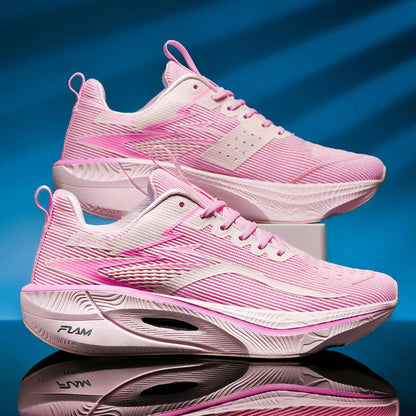 Men’s & Women’s Carbon Plate Running Shoes - Lightweight Breathable Marathon Sneakers with Air Cushion & Non-Slip Sole